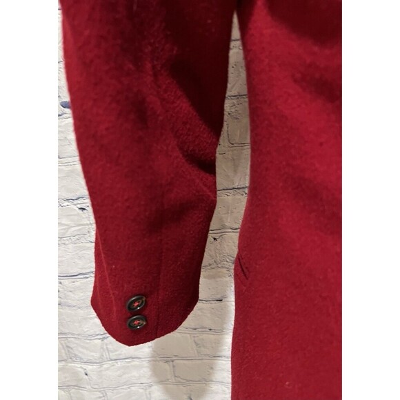 Vintage Gitano One Button Blazer Jacket 90s Wool Blend Red Womens Small - Picture 6 of 9